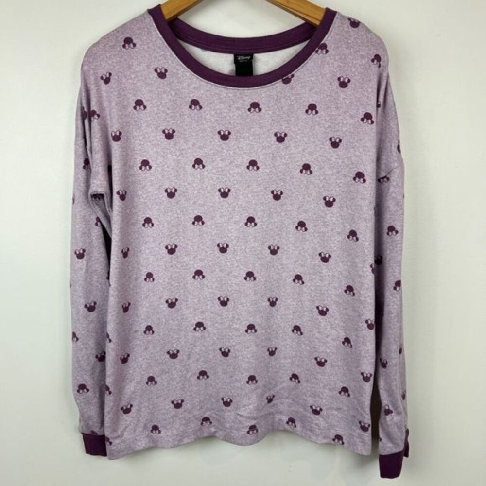 Disney Women's Small Purple Minnie Mouse Sleepwear Loungewear Set Long Sleeve - Picture 10 of 11